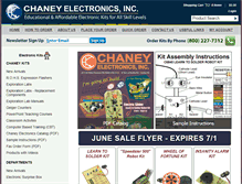 Tablet Screenshot of electronickitsbychaneyelectronics.com